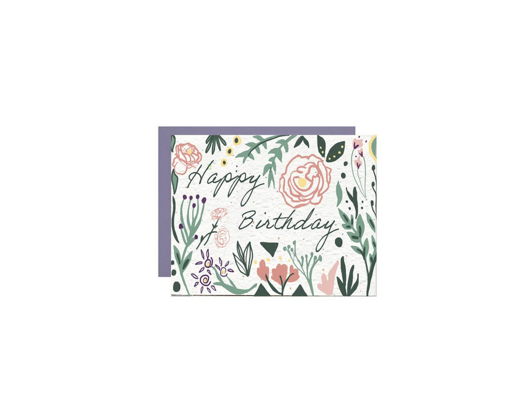 Happy Birthday // Wild Flower Seed Paper // Greeting Card