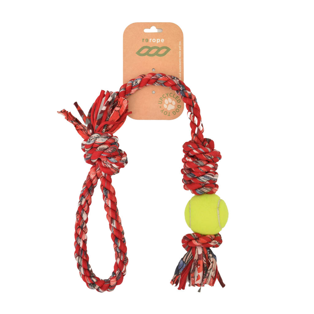 ReRope Upcycled Barrel Knot Dog Toys - 2 Sizes (Asst. 10-pk)