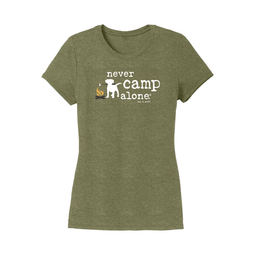 Never Camp Alone Women's T-Shirt: L